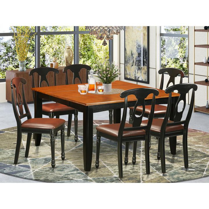7 PC Dining room set-Dining Table and 4 Wood Dining Chairs