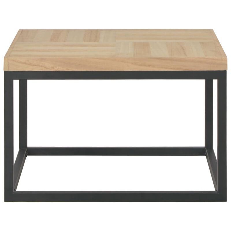 vidaXL Coffee Table 19.7"x19.7"x13" Solid Wood