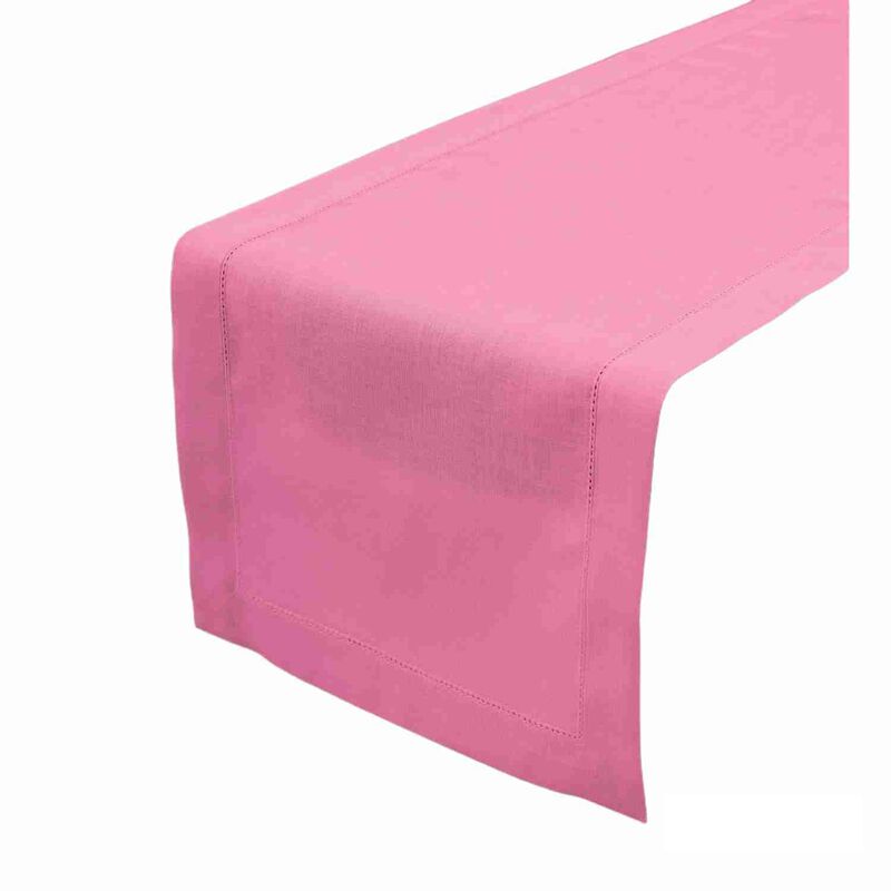 Solino Home 100% Pure Linen Table Runner - Classic Hemstitch