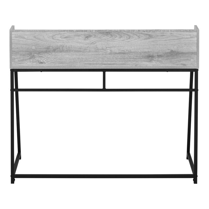 Monarch Specialties I 7551 Computer Desk, Home Office, Laptop, Storage Shelves, 48"L, Work, Metal, Laminate, Grey, Black, Contemporary, Modern