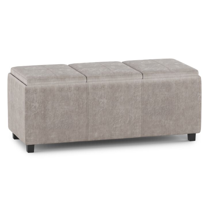 Avalon 42 in Wide Rectangle Storage Ottoman