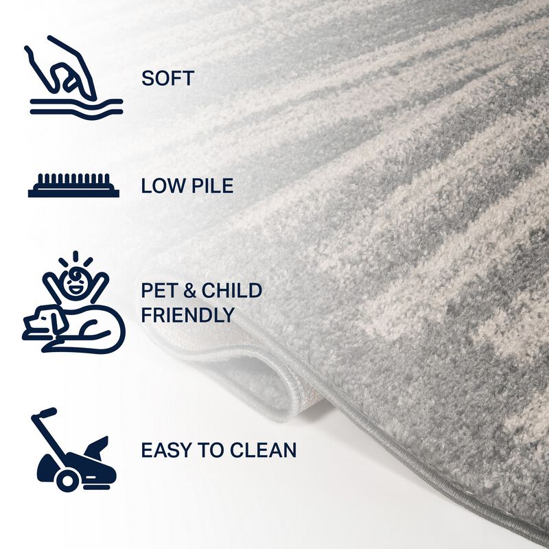 Khalil Modern Berber Stripe Black/Cream