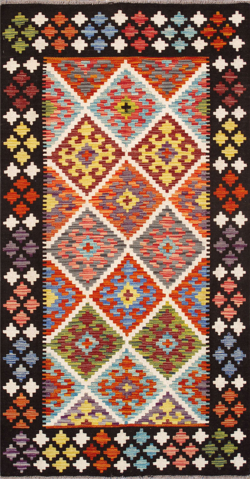 Pasargad Home Kilim Flatweave Wool Area Rug- 3' 5'' X 6' 6'' image number 0