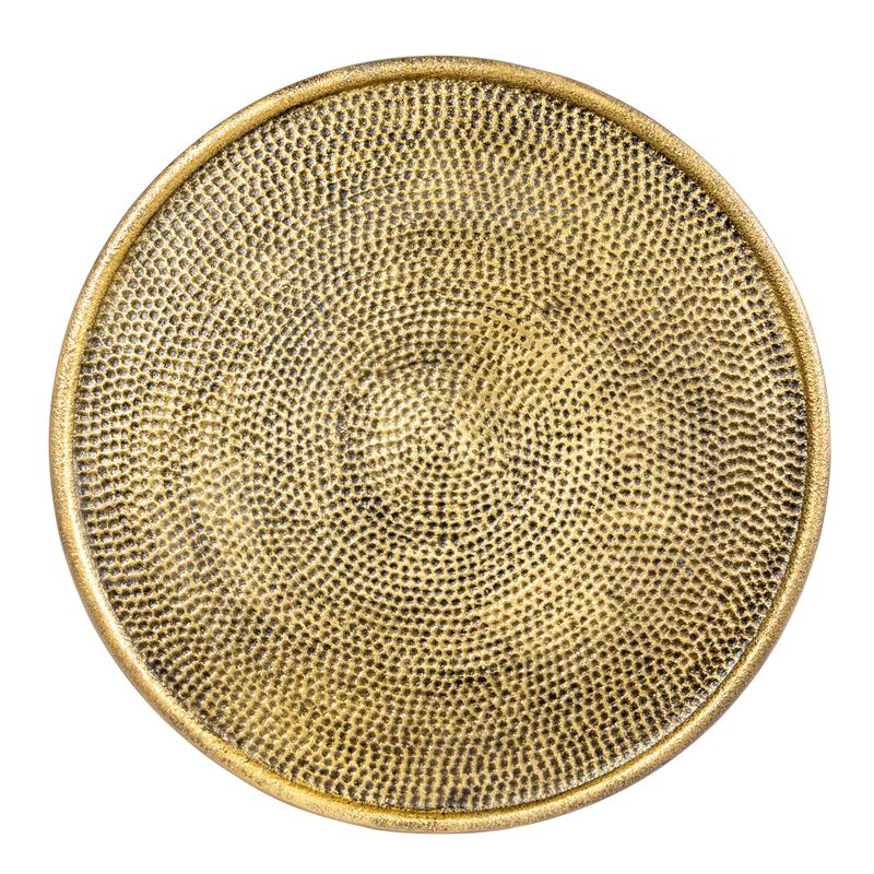 Rowena Interiors Hammered Metal Table, Antique Brass image number 3