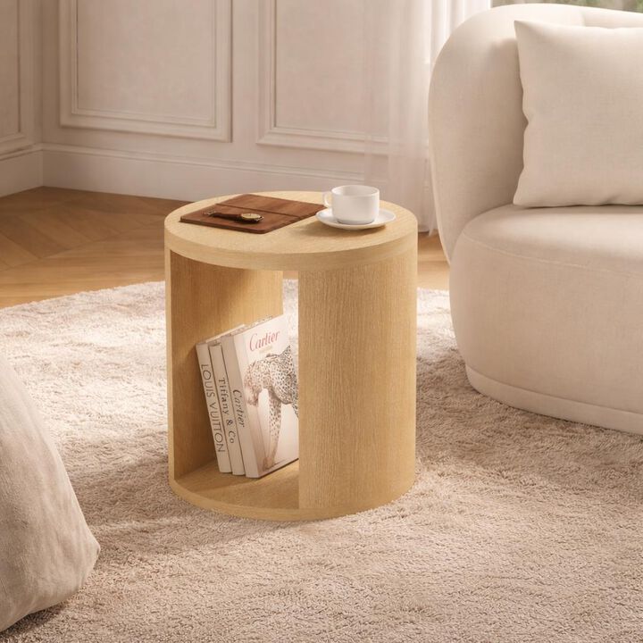 Alure Contemporary 20" End Table in Oak