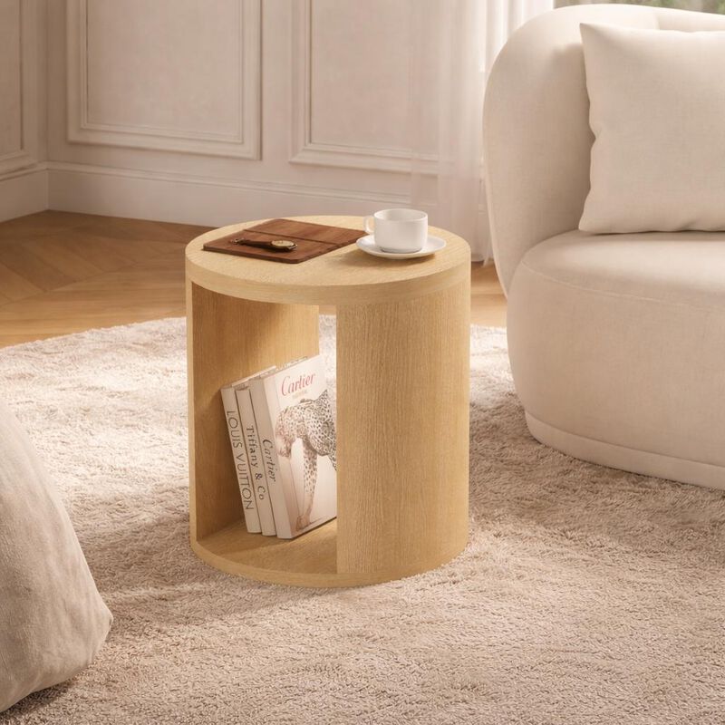 Alure Contemporary 20" End Table in Oak image number 1