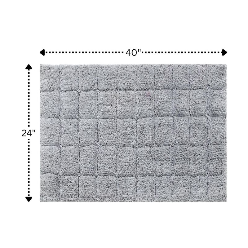 Knightsbridge Summer Tile 220 GSF Non Skid Back Bath Rug 24 x 40 - Sage