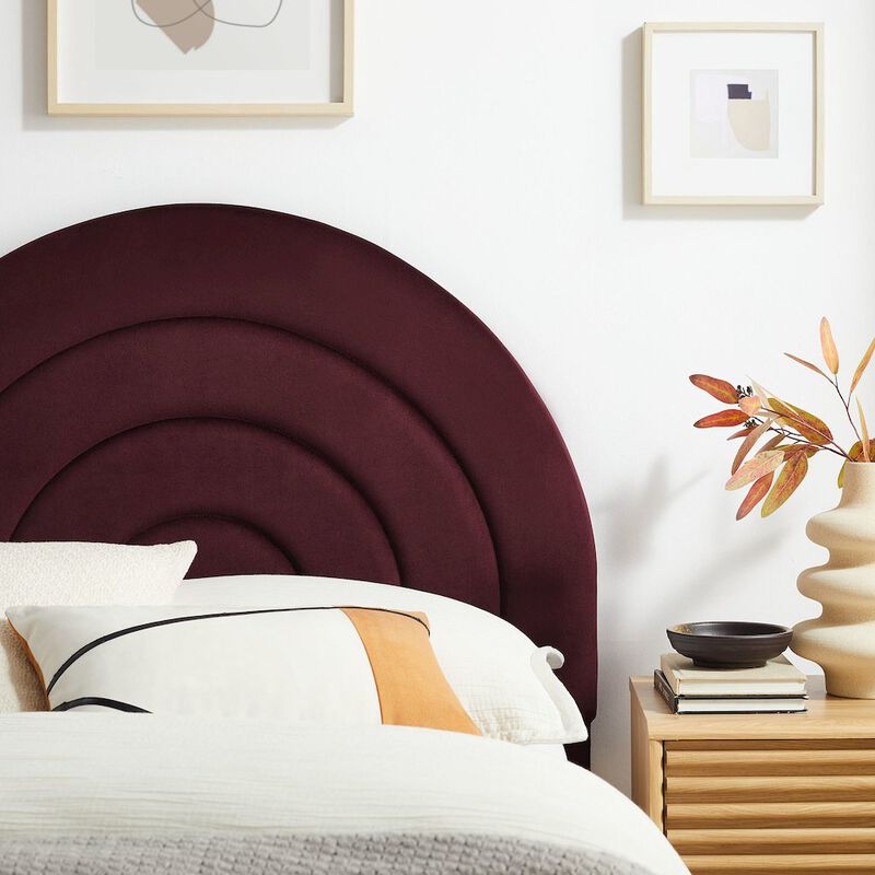 Solana Arched Performance Velvet Twin Headboard image number 5