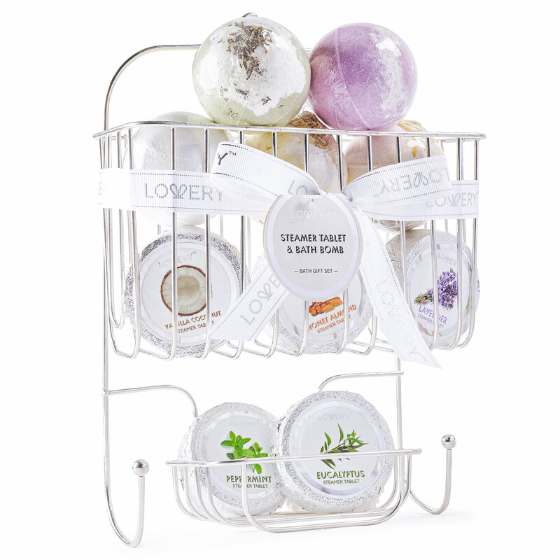 Essential Oil Shower Steamer and Bath Bomb Set - 11 Pieces image number 0