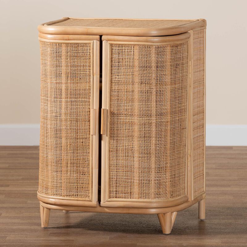Bali & Pari Yanka Bohemian Natural Rattan Storage Cabinet