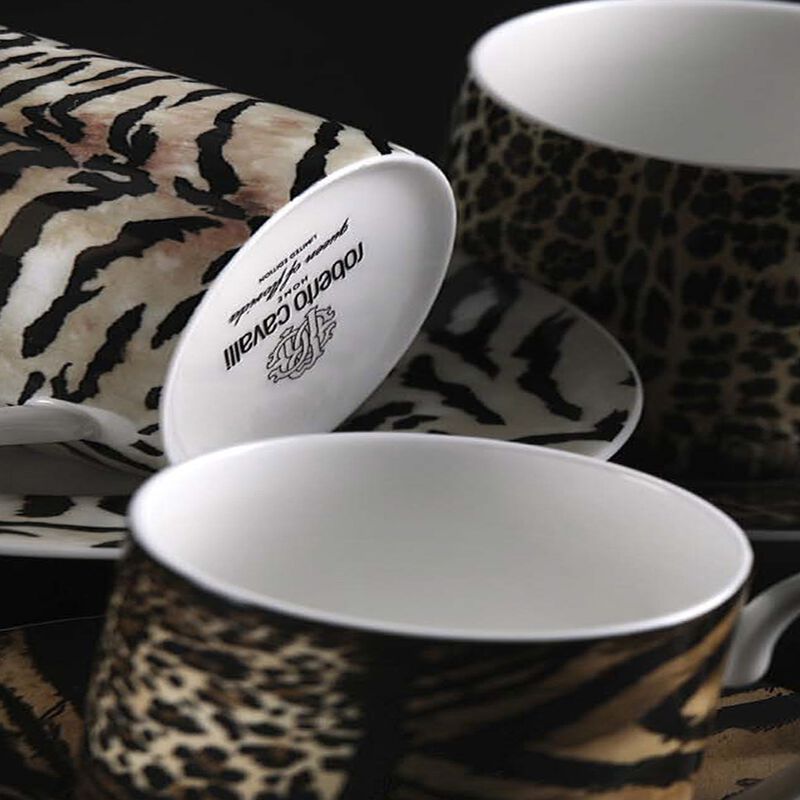 Coffee Cup & Saucer AFRICA Set of 6 in Luxury Box  diam. 2.3", H 2.5", Cap. 4 oz, Saucer diam. 4.75" image number 2