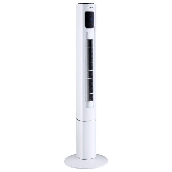 Oscillating Standing Bladeless Tower Fans with 3 Speeds Remote Control