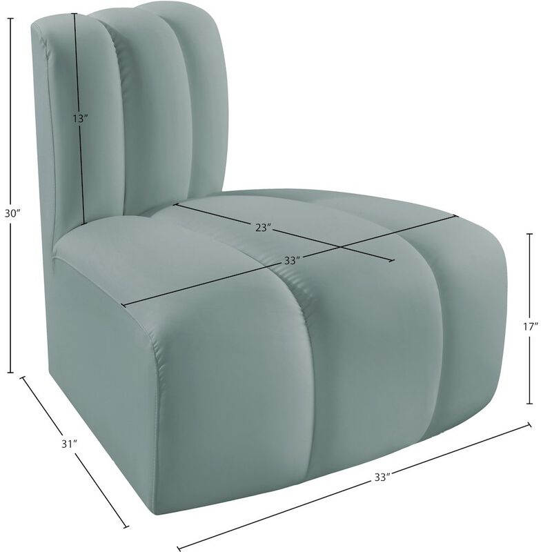 Meridian Furniture Arc Vegan Leather Reverse Corner
