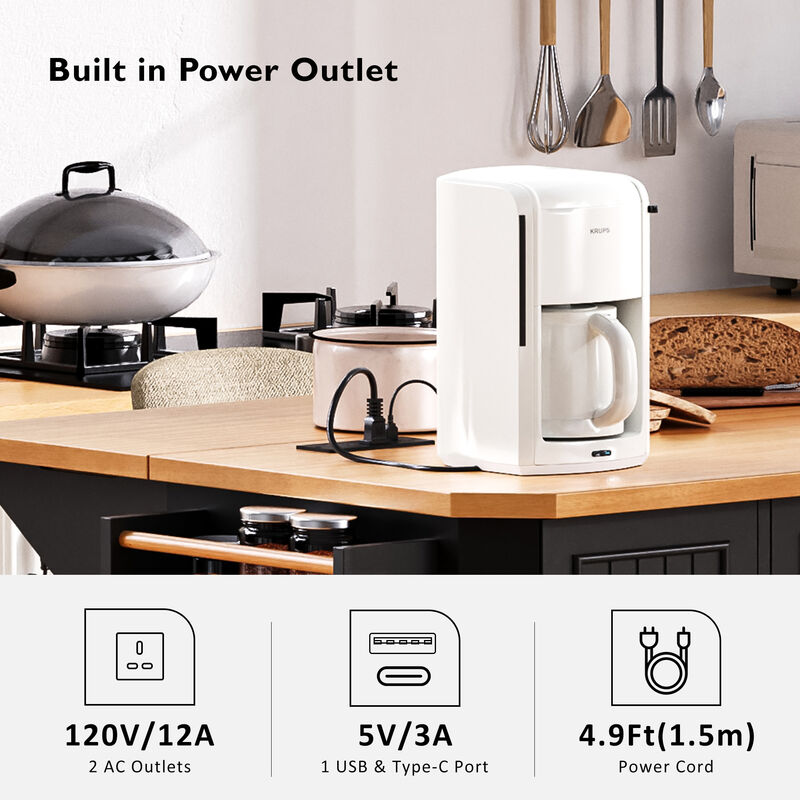 Merax Rolling Kitchen Island  Cart with Power Outlet