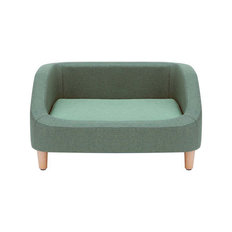 Bennett Linen Sofa Dog Bed for Small and Medium Dogs, Sea Green image number 0