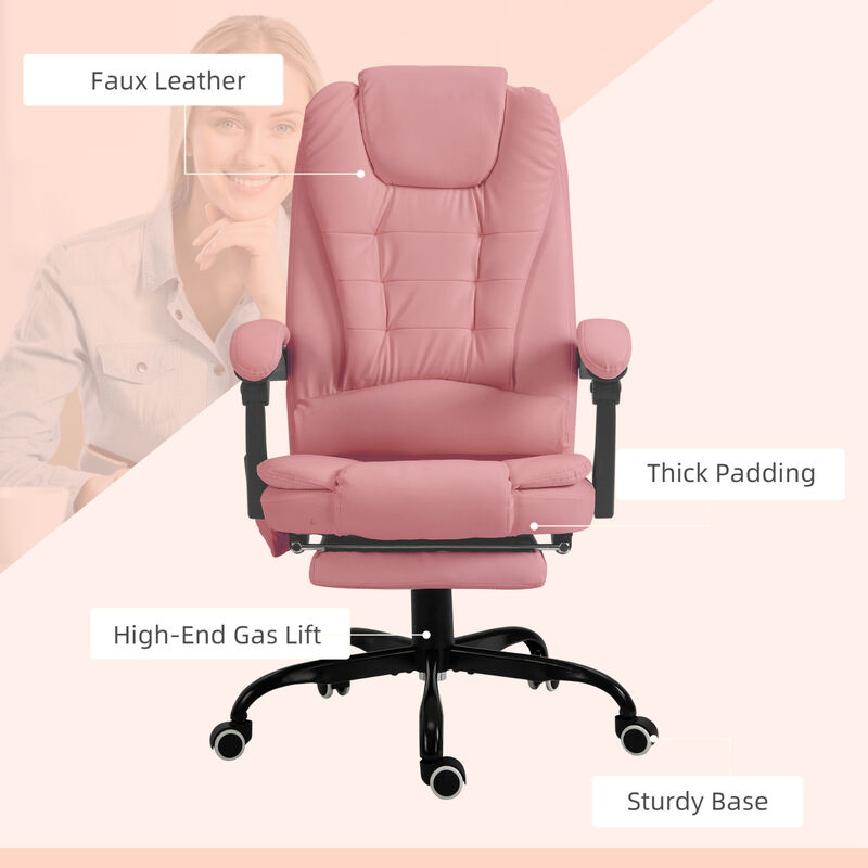 GOODSILO High-Back Ergonomic Office Chair with 7-Point Vibrating Massage System and Adjustable Recline image number 7