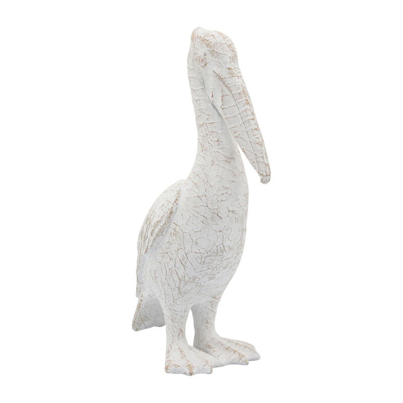Cer,14"h,standing Pelican, White image number 0