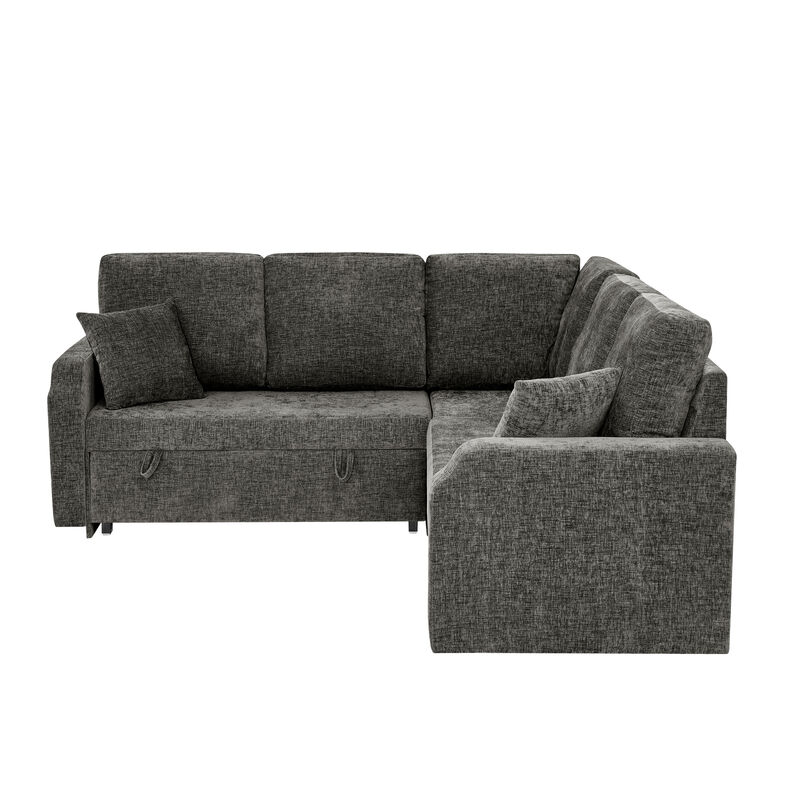 Sefco 81.2'' Modular Sectional Sleeper sofa Hidden Storage image number 4