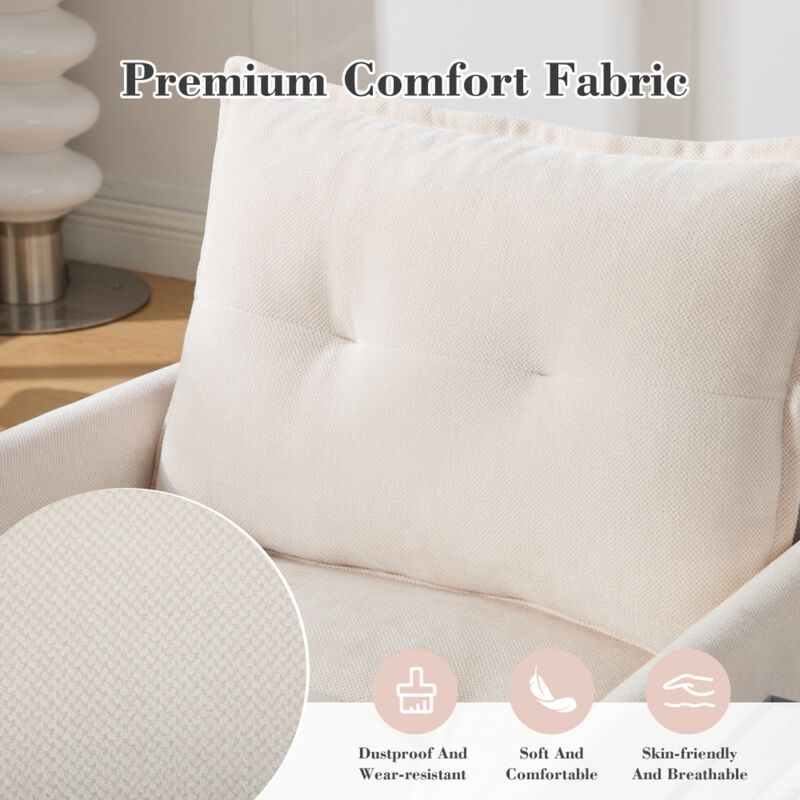 Secra Modern Chenille Swivel Accent Chair image number 4