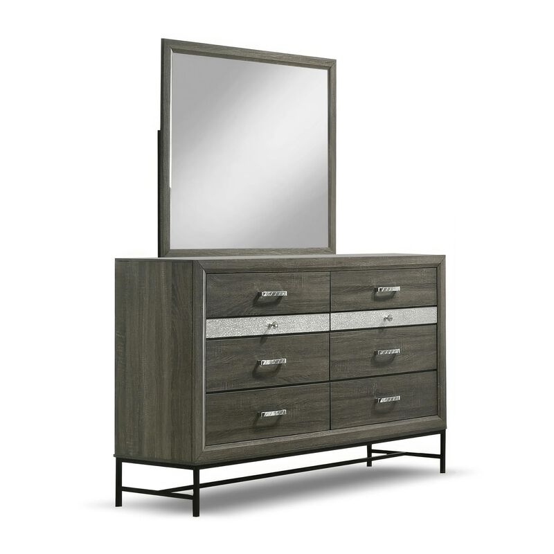Lito 5pc Queen Bedroom Set, 2 Nightstands, Gray Upholstery, Storage Bed image number 4