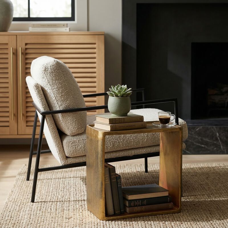 DERWANT SIDE TABLE ANTIQUE BRASS image number 2