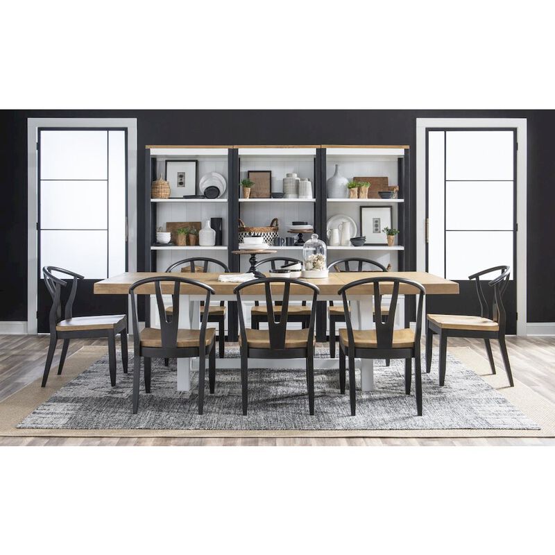 Legacy Classic Franklin Wishbone Back Side Chair (Black) (Kd, Wood Seat, Seat Height: 18)