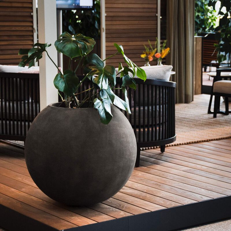 COSAPOTS Orbo Globe Sphere Planter - Fiberglass Indoor/Outdoor and Weather-Resistant Round Planter