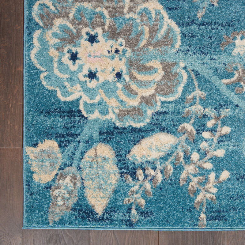 Tranquil TRA02 Turquoise 4' x 6' Rug
