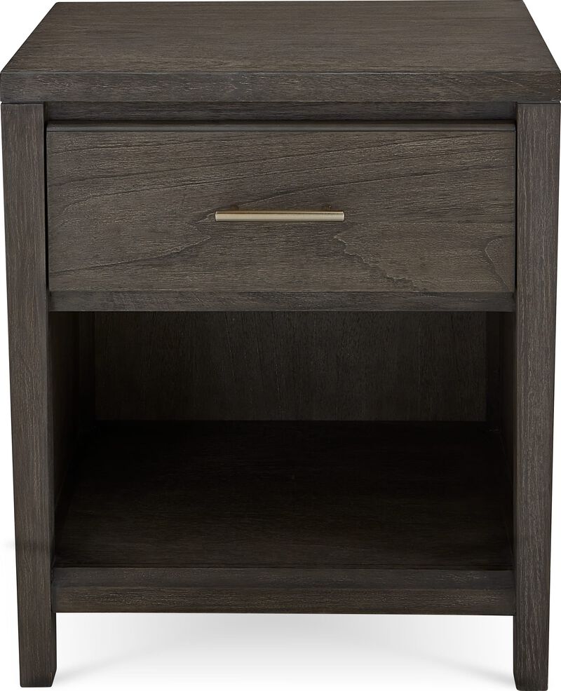 Nevis One Drawer Nightstand in Sharkskin
