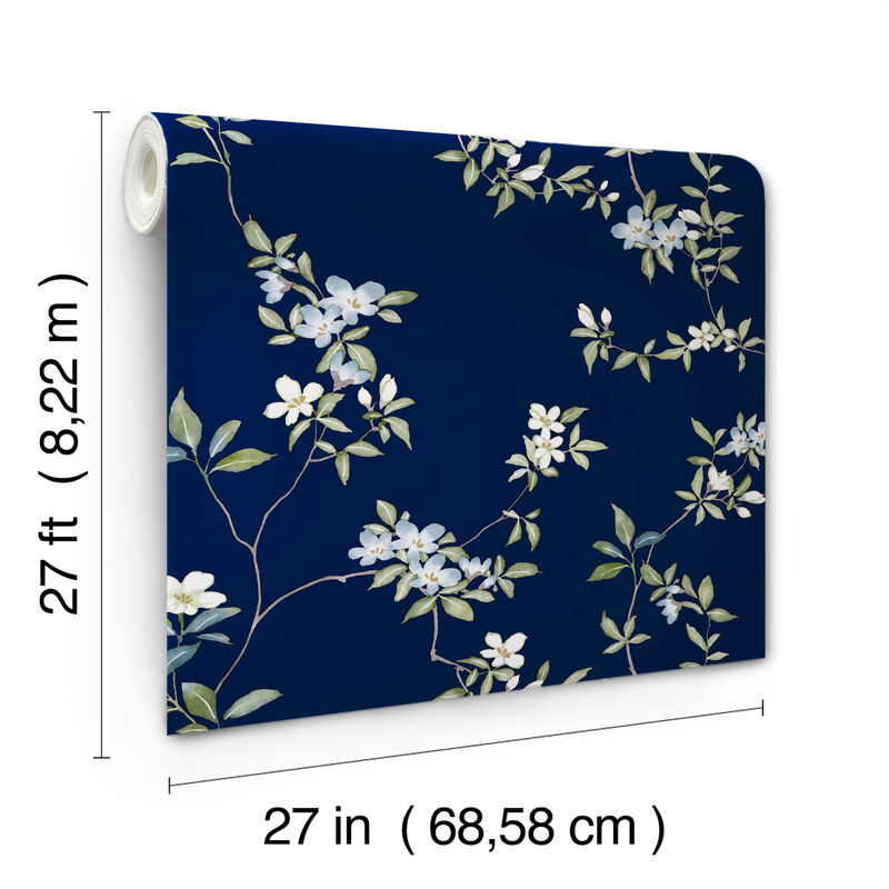 April Blossom Navy Wallpaper image number 2
