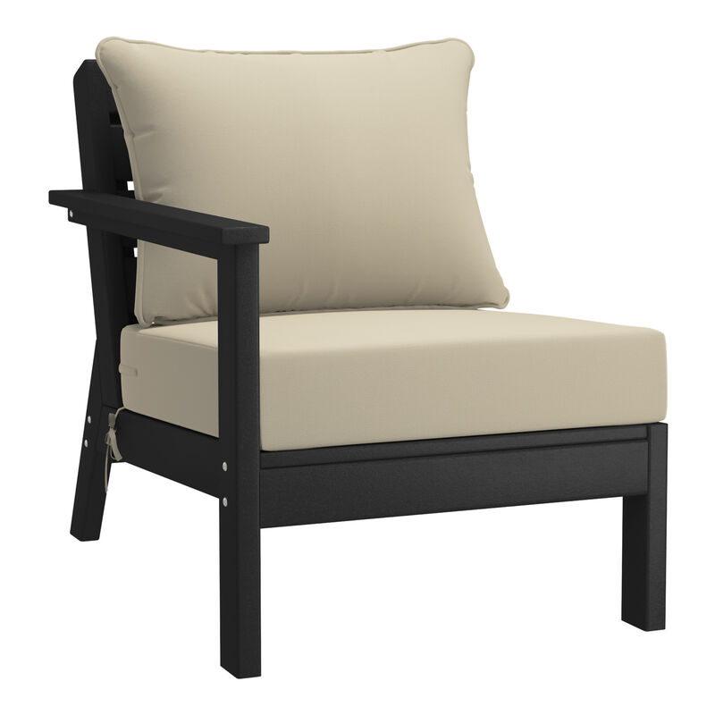 WestinTrends Outdoor Patio HDPE Loveseat Sofa with Patio Cushions