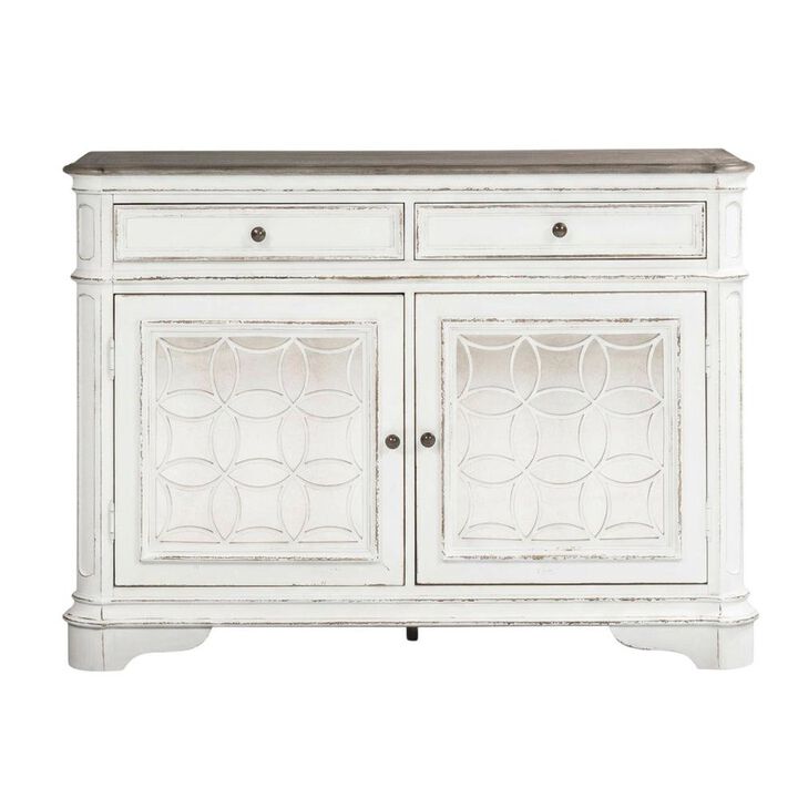 Liberty Furniture Solid Wood Buffet Cabinet with Storage, Sideboard for Dining Room, White