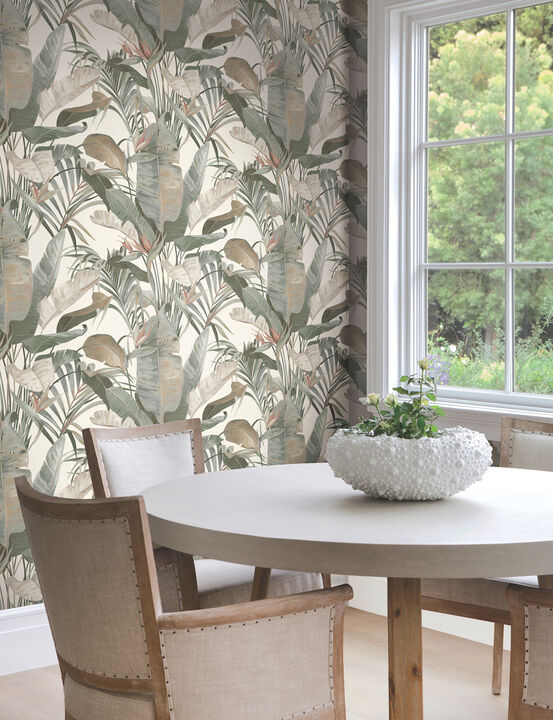 Tropical White Cabana Wallpaper