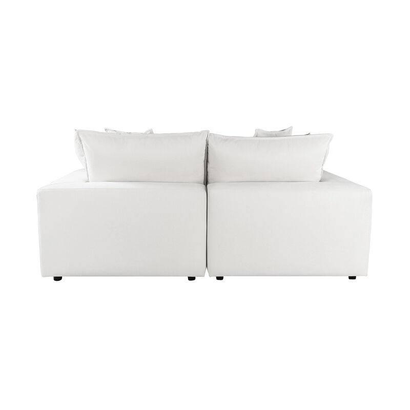 Cali 80" Pearl Performance Fabric Modular Loveseat - TOV Furniture image number 5