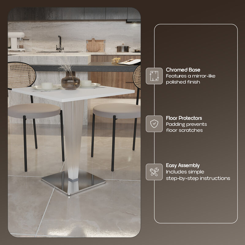 LeisureMod Modern Glen MDF Dining Table