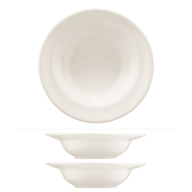 Banquet dia.10.25" h:2.5" 25 oz. Round Warm White Vitrified Bowl (Set of 2) image number 0