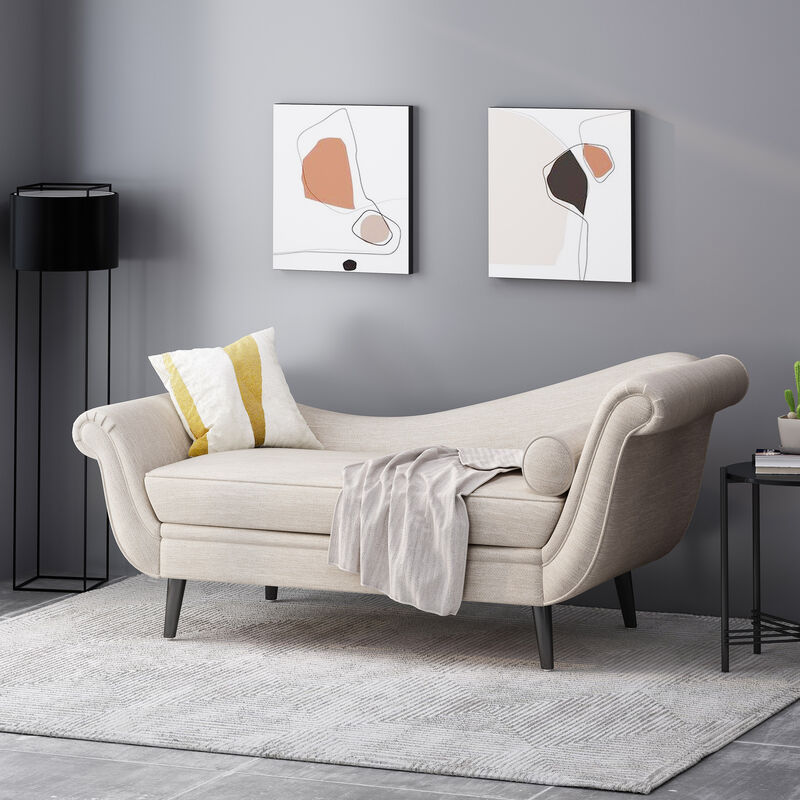 Merax Classic Modern Chaise Lounge image number 2