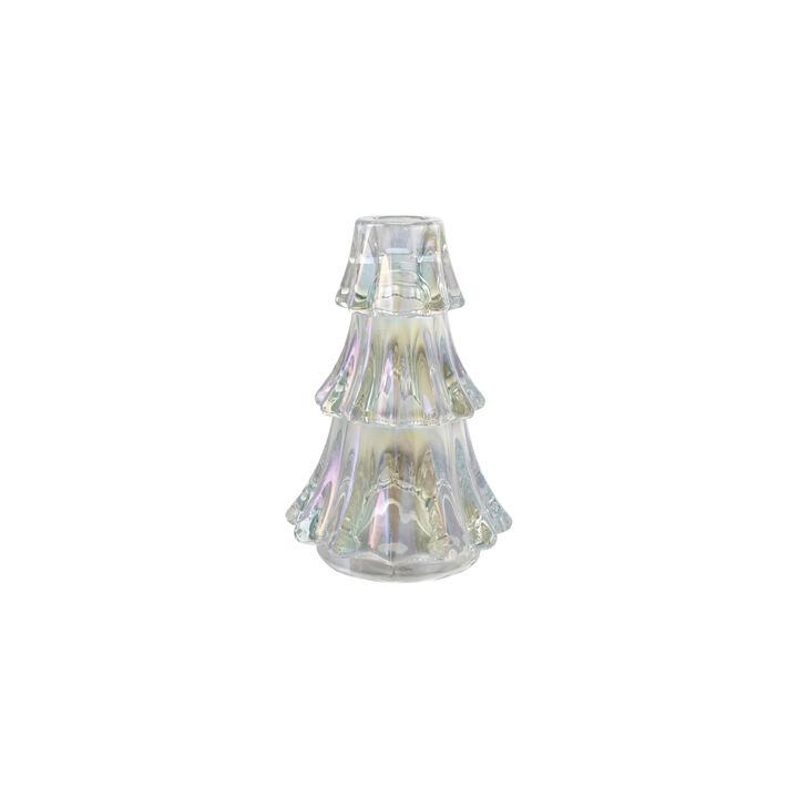 Iridescent Glass Tree Taper Holder