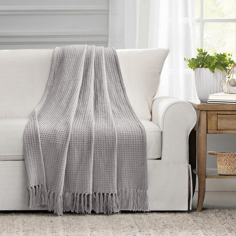 Waffle Cotton Knit Throw