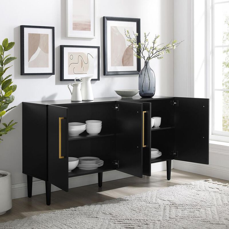 Crosley Furniture Everett Sideboard Matte Black