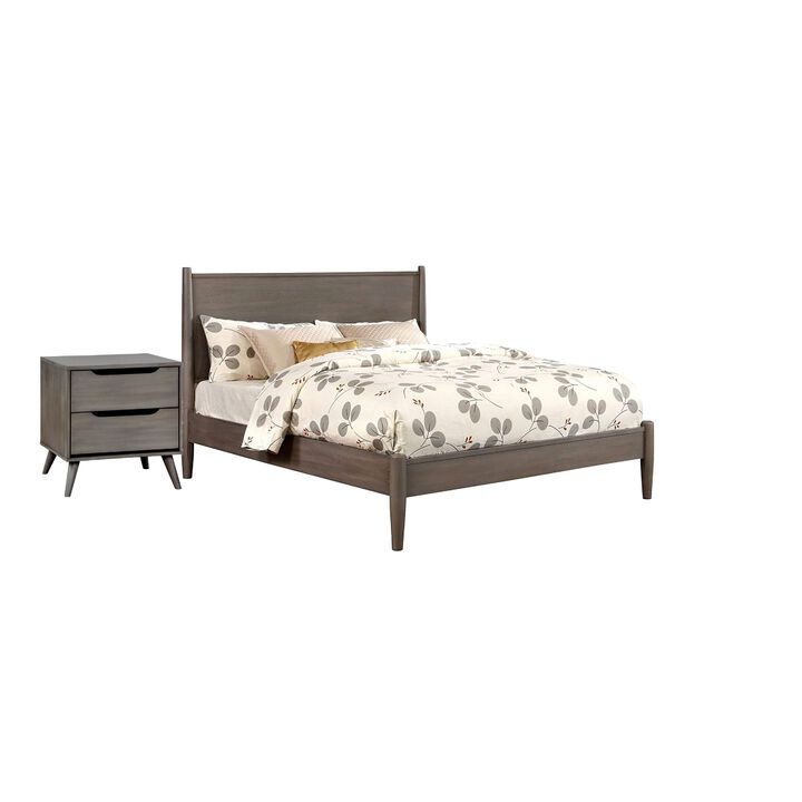 Bedroom Set, Wood &ndash; 2 Piece Set with Nightstand
