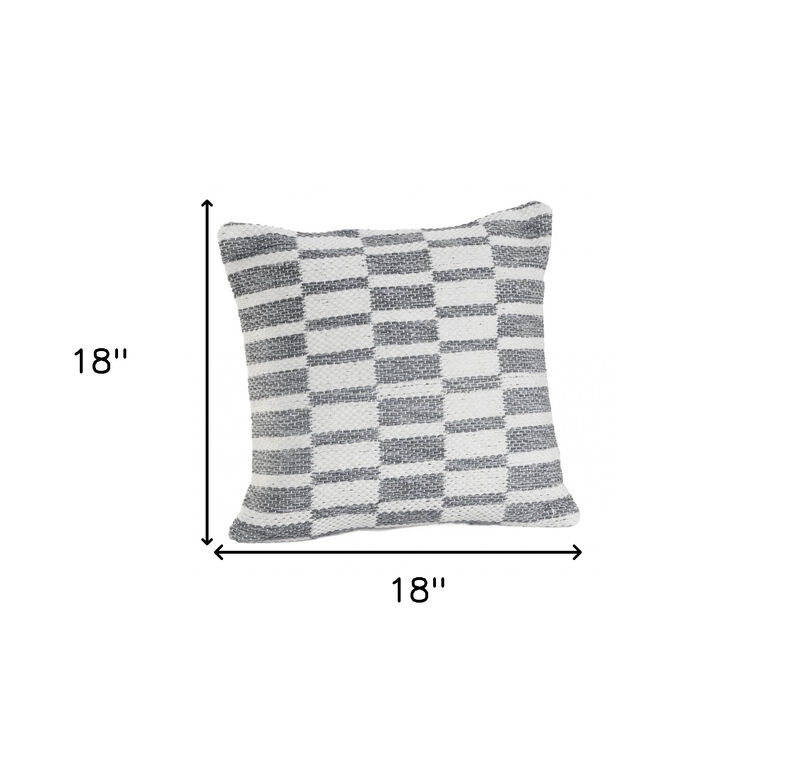 Eco-Friendly Cotton Zippered Pillow with Geometric Design – Comfortable Accent Cushion