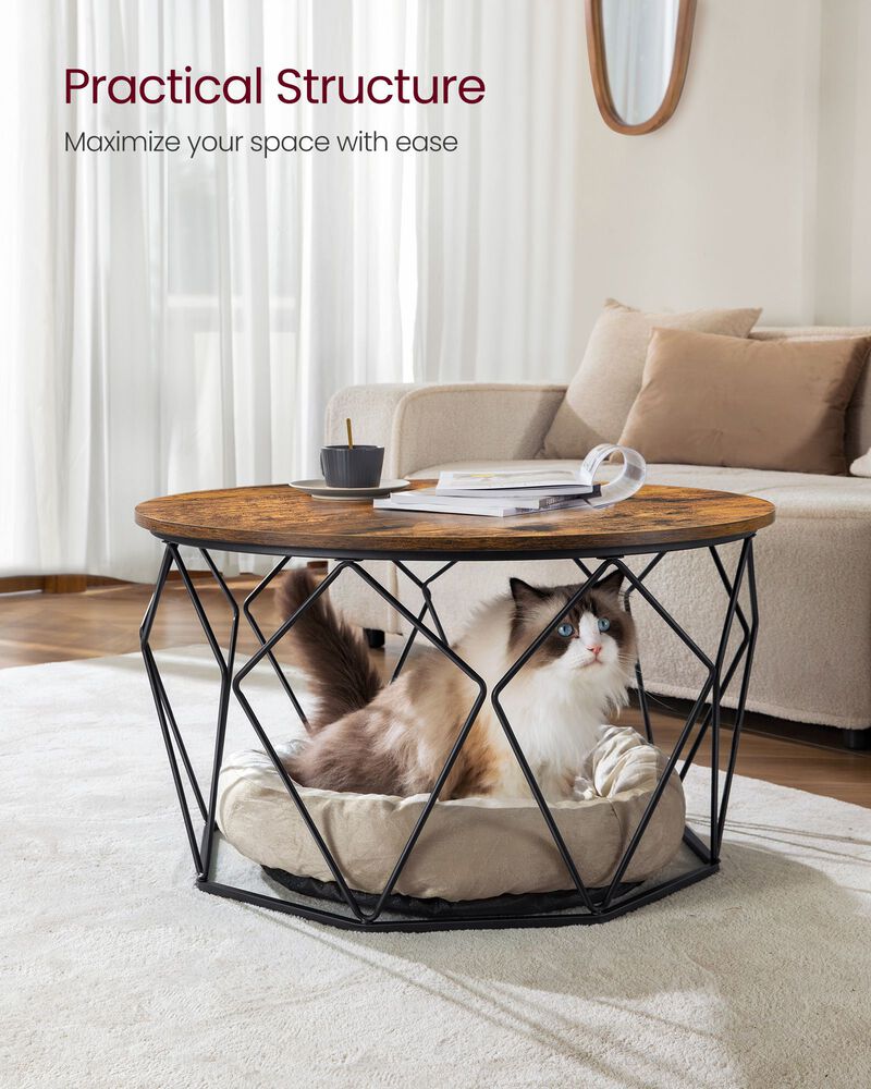 Modern Round Coffee Table - Sleek Wood Design, Perfect for Living Room Decor image number 2