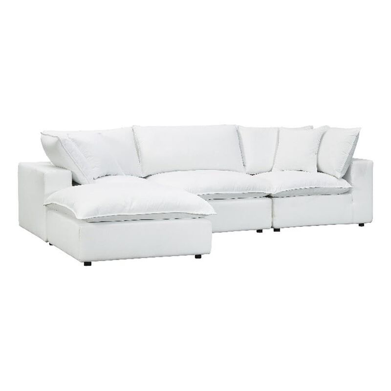 TOV Furniture Cali Pearl Modular White Upholstered 4 Piece Sectional image number 0
