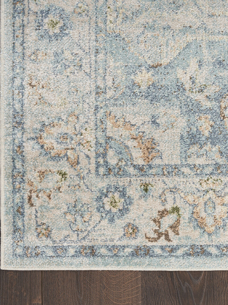 Astra Machine Washable ASW12 Light Blue 9' x 12' Rug