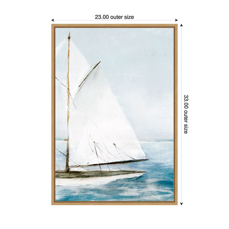 Sailboat on Calm Waters II by PI Studio Framed Canvas Wall Art image number 2