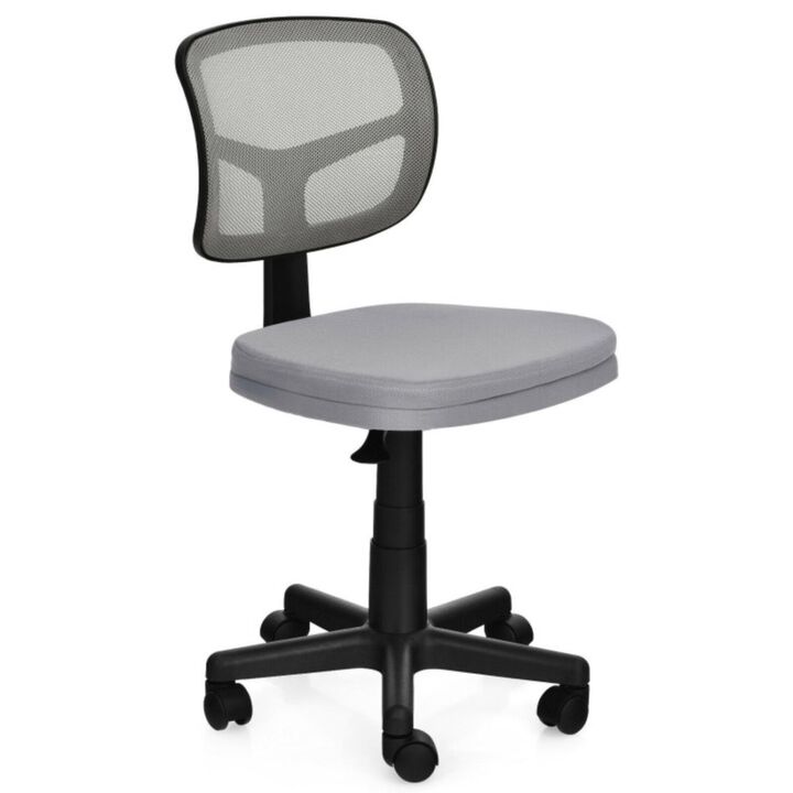 Hivvago Armless Computer Chair with Height Adjustment and Breathable Mesh for Home Office