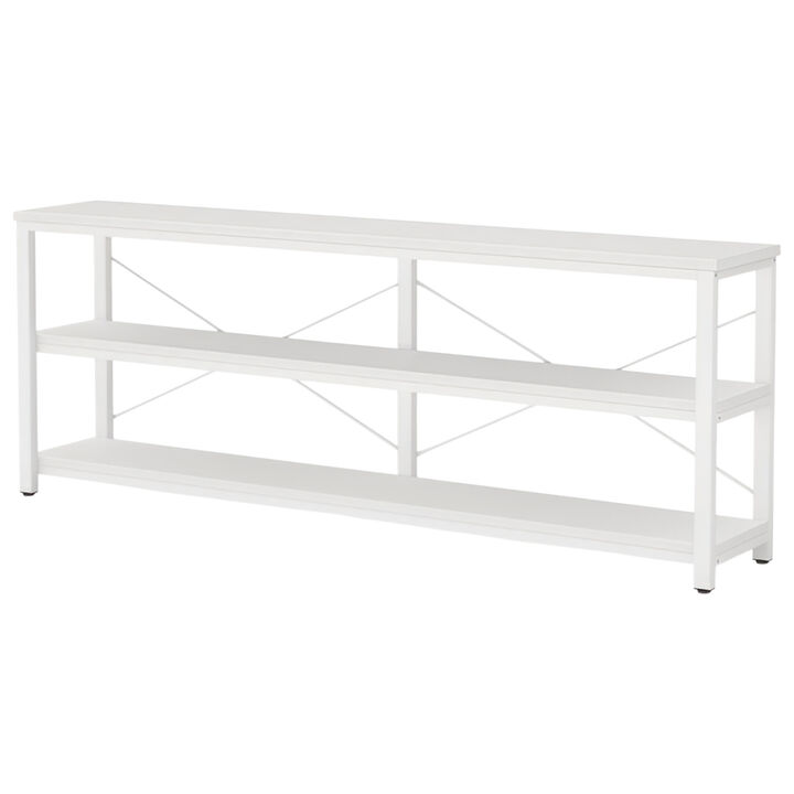 70.9" Entryway Console Table with 3-Tier Shelves & Metal Frame