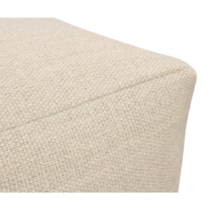 Alex Hamilton Remi Wool Pouf in Ivory