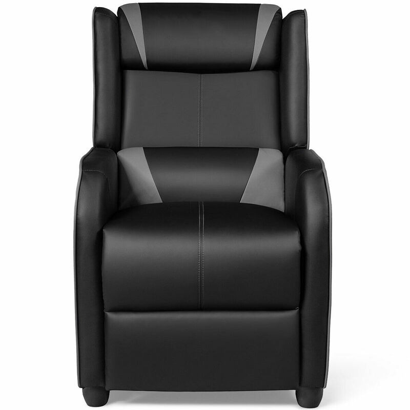 Home Massage Gaming Recliner Chair-Grey